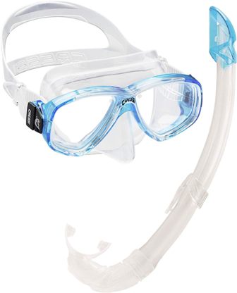 Cressi Perla Mare Set Maschera + Aeratore Snorkel col. ACQUAMAR.